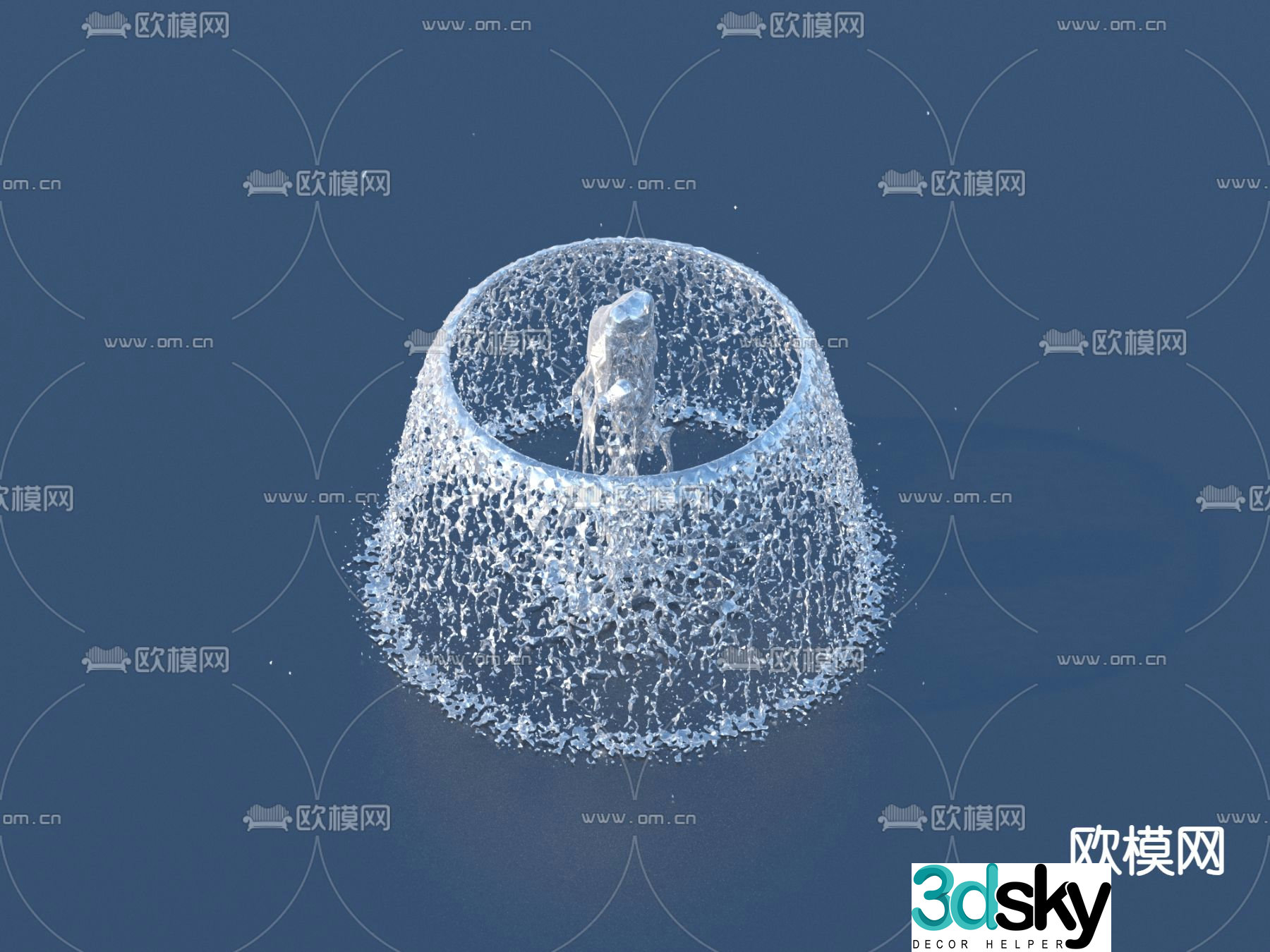 fountain fountain waterscape 3d model