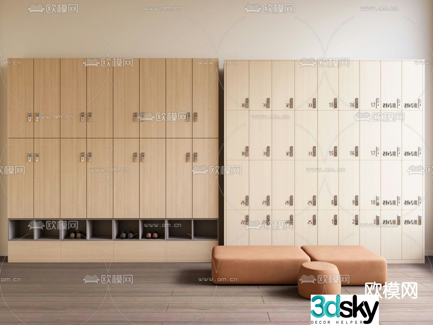 locker storage cabinet password cabinet 3d model