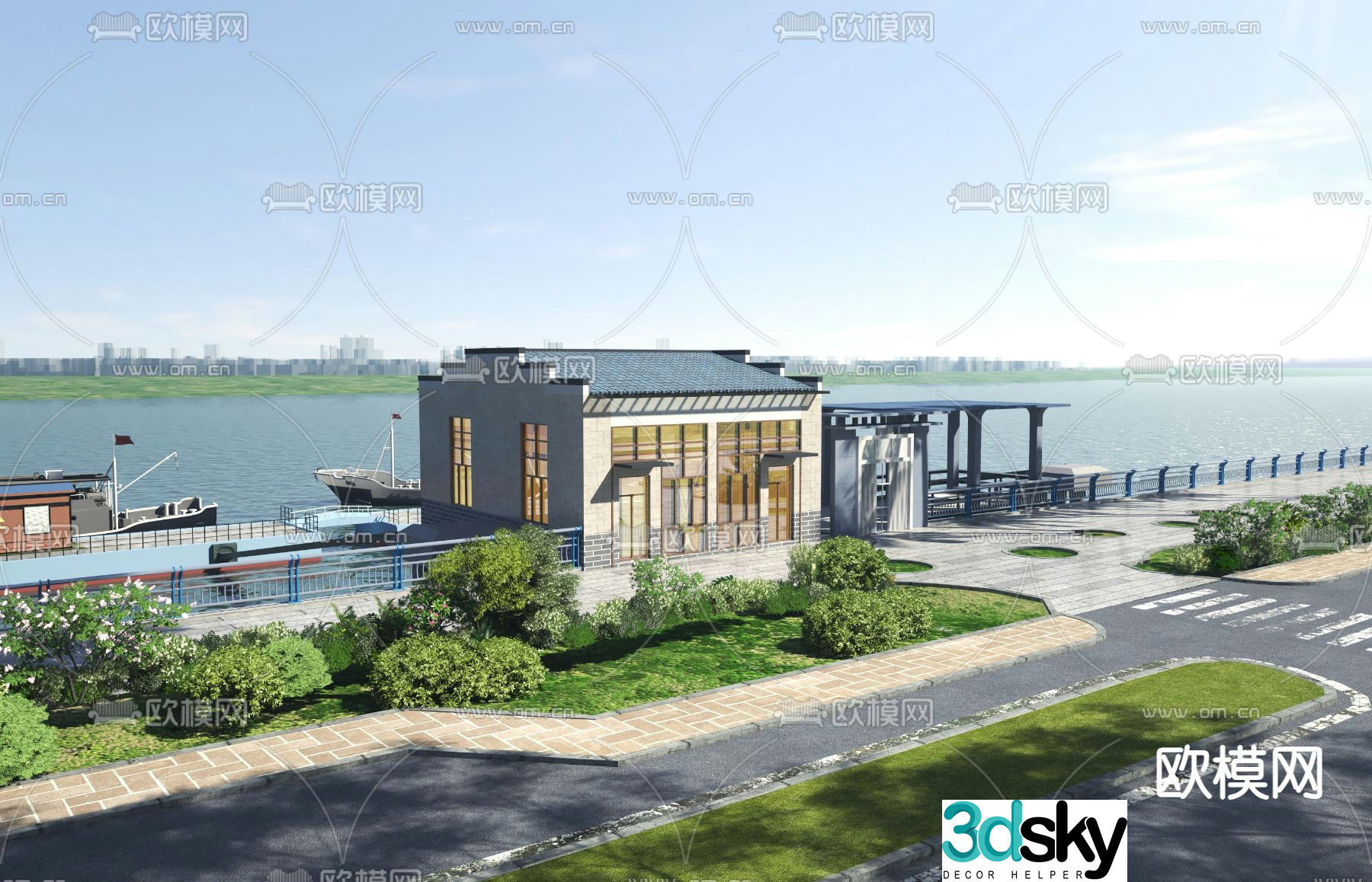 pier port 3d model