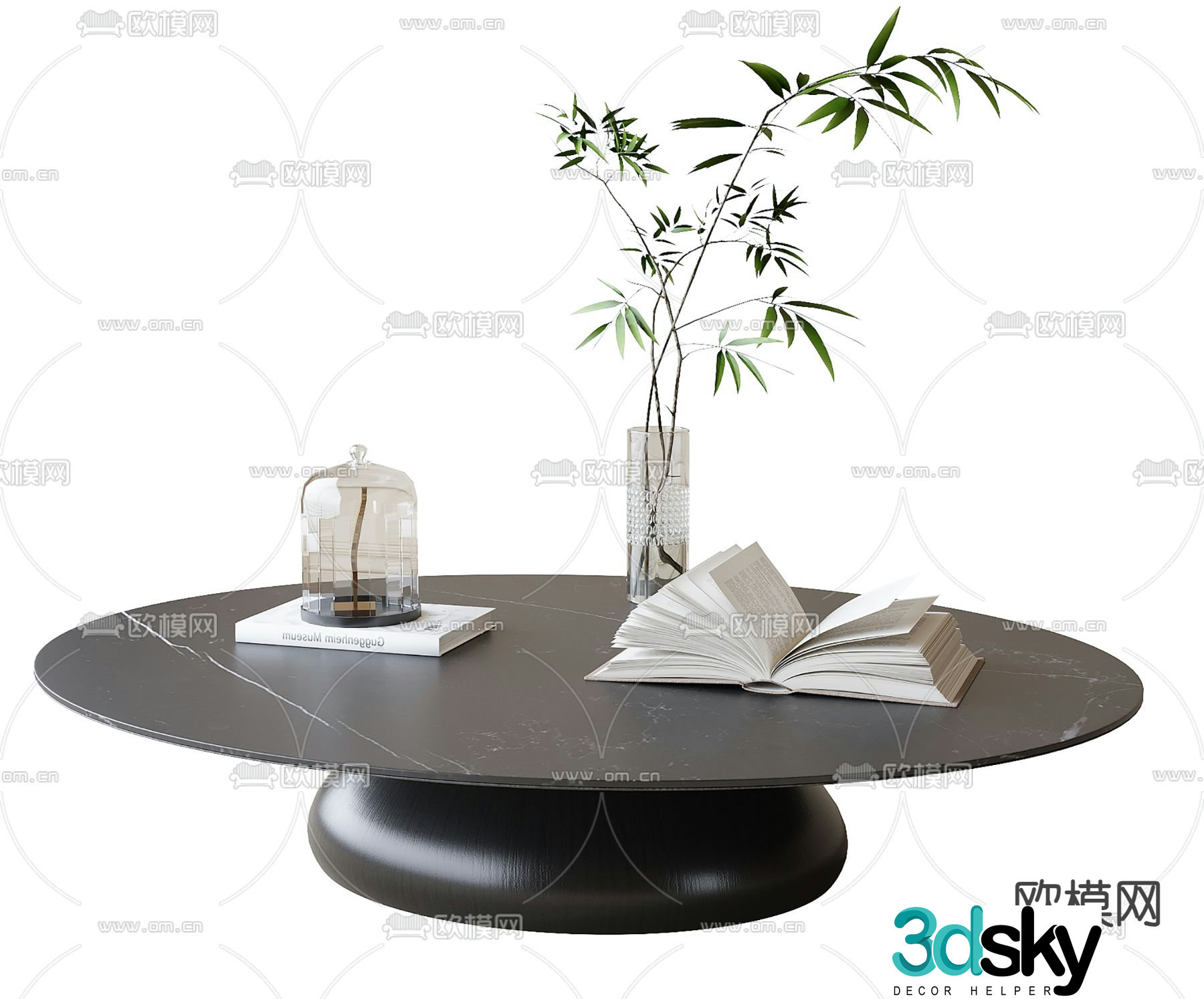 Round coffee table 3d model