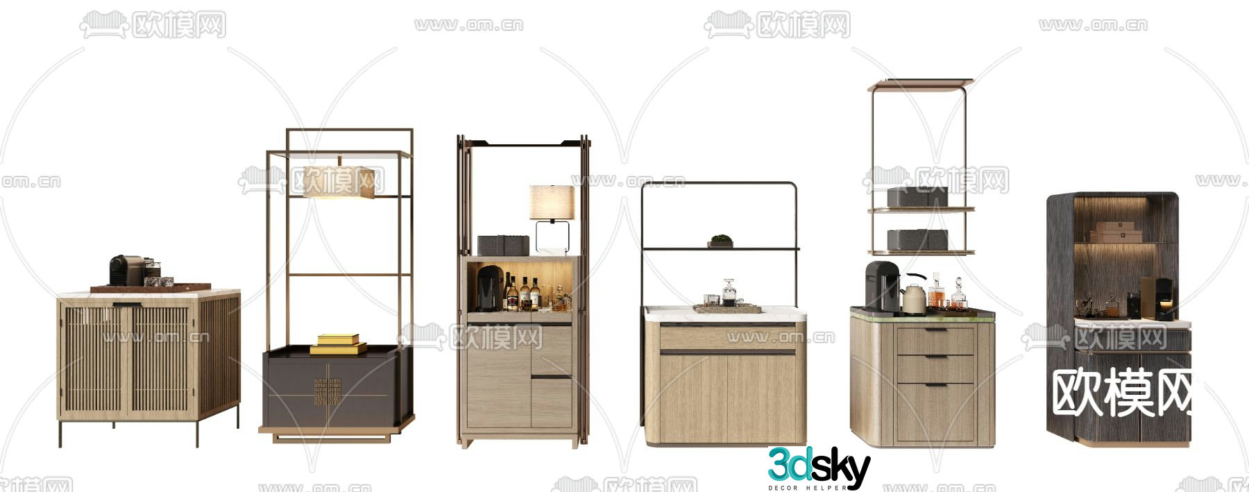 Sideboard tea cabinet 3d model