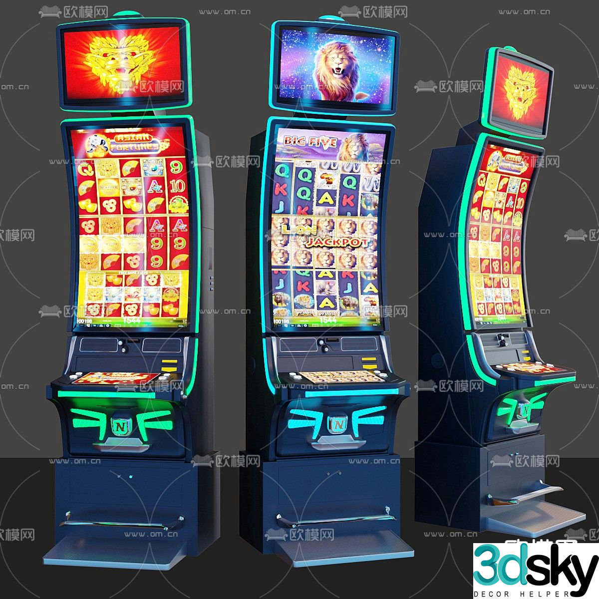 Amusement equipment arcade game machine 3d model