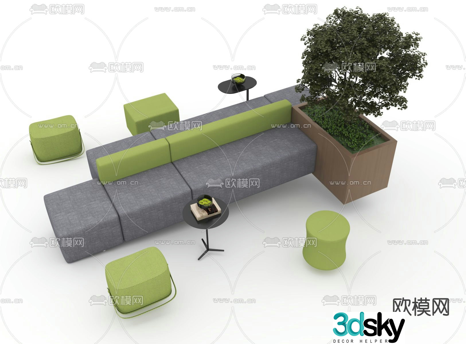 Office sofa public sofa booth sofa 3D model