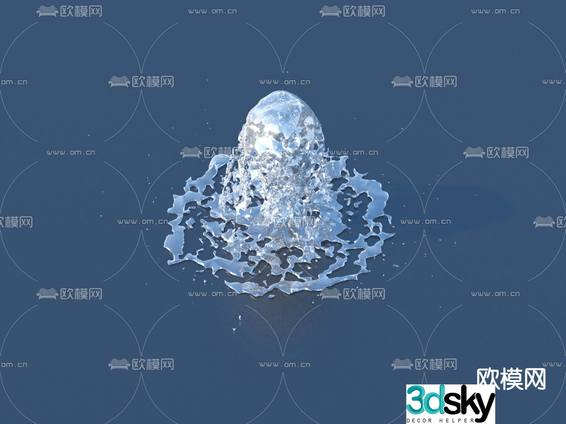 fountain fountain waterscape 3d model