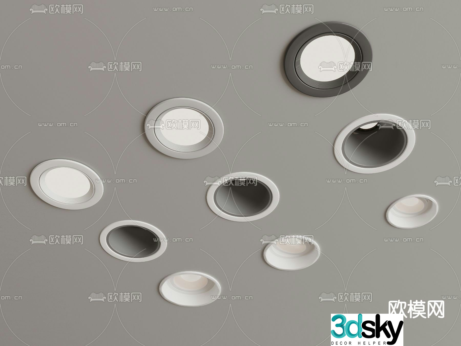 Downlight Spotlight Bull Eye Lamp 3D Model