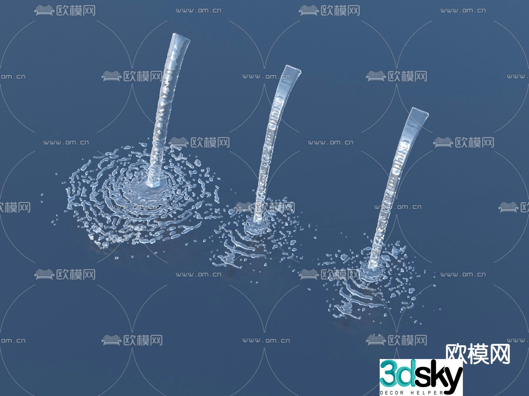 fountain fountain waterscape 3d model
