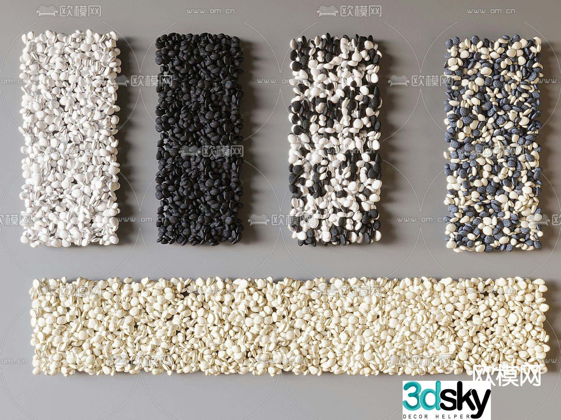 cobblestone gravel landscape stone 3d model
