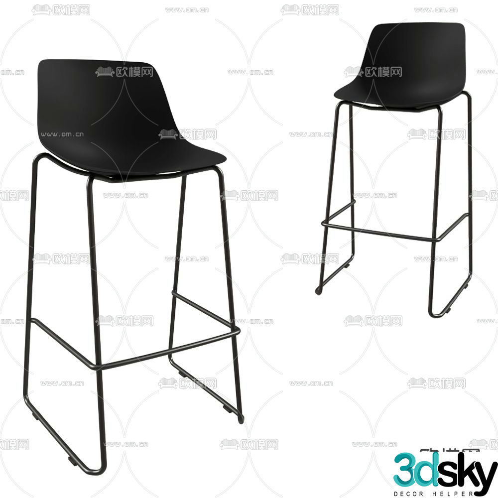 Brunner bar stool bar stool 3d model