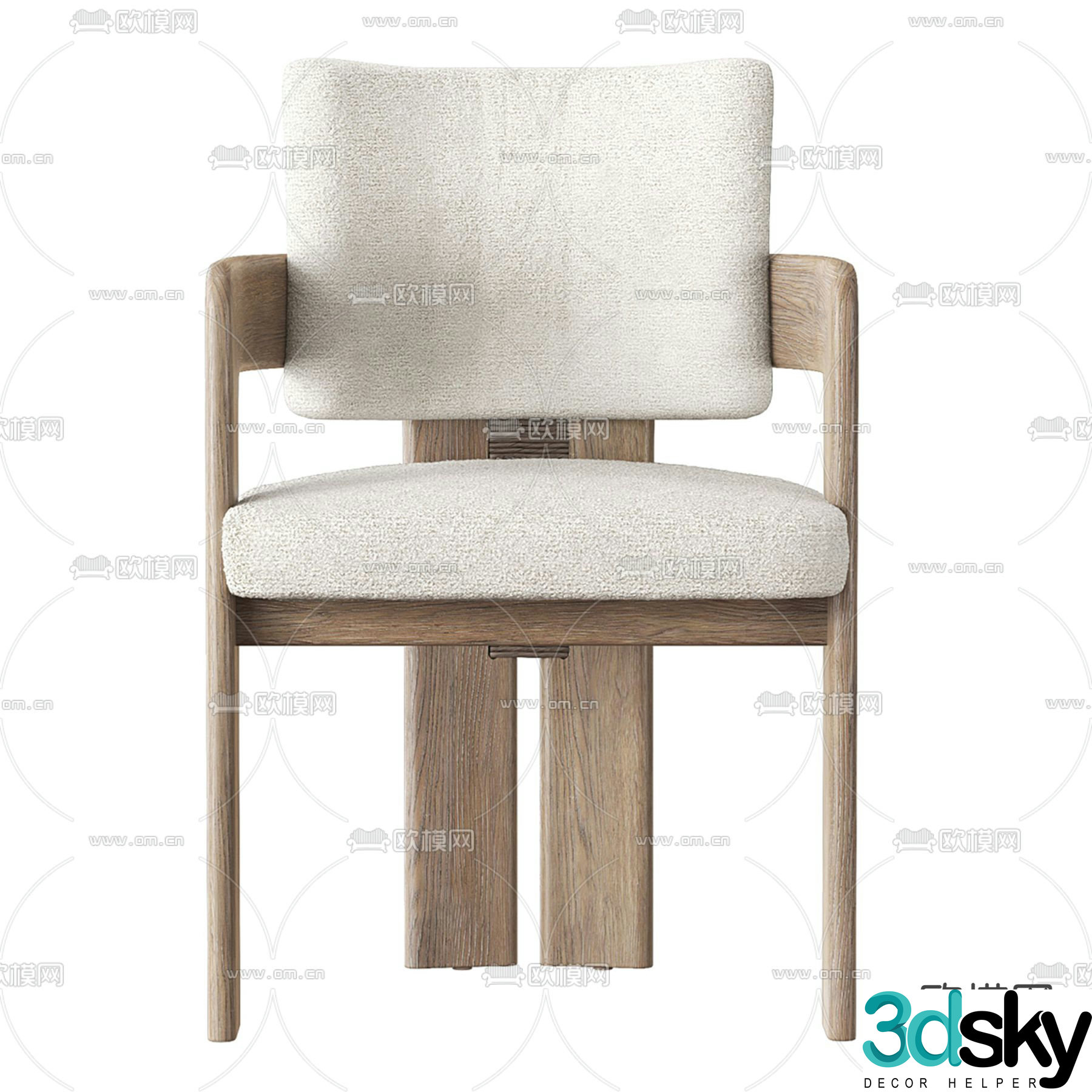 Casa Paros modern chair dining chair 3d model