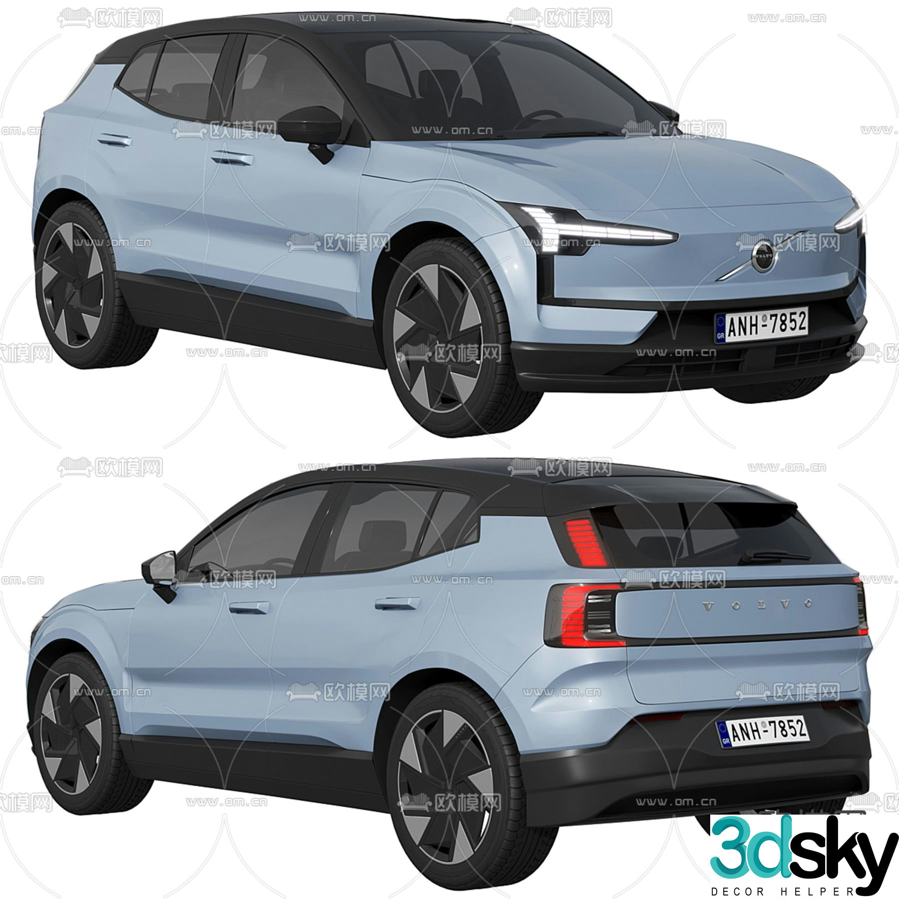 Volvo EX30 car sedan 3d model