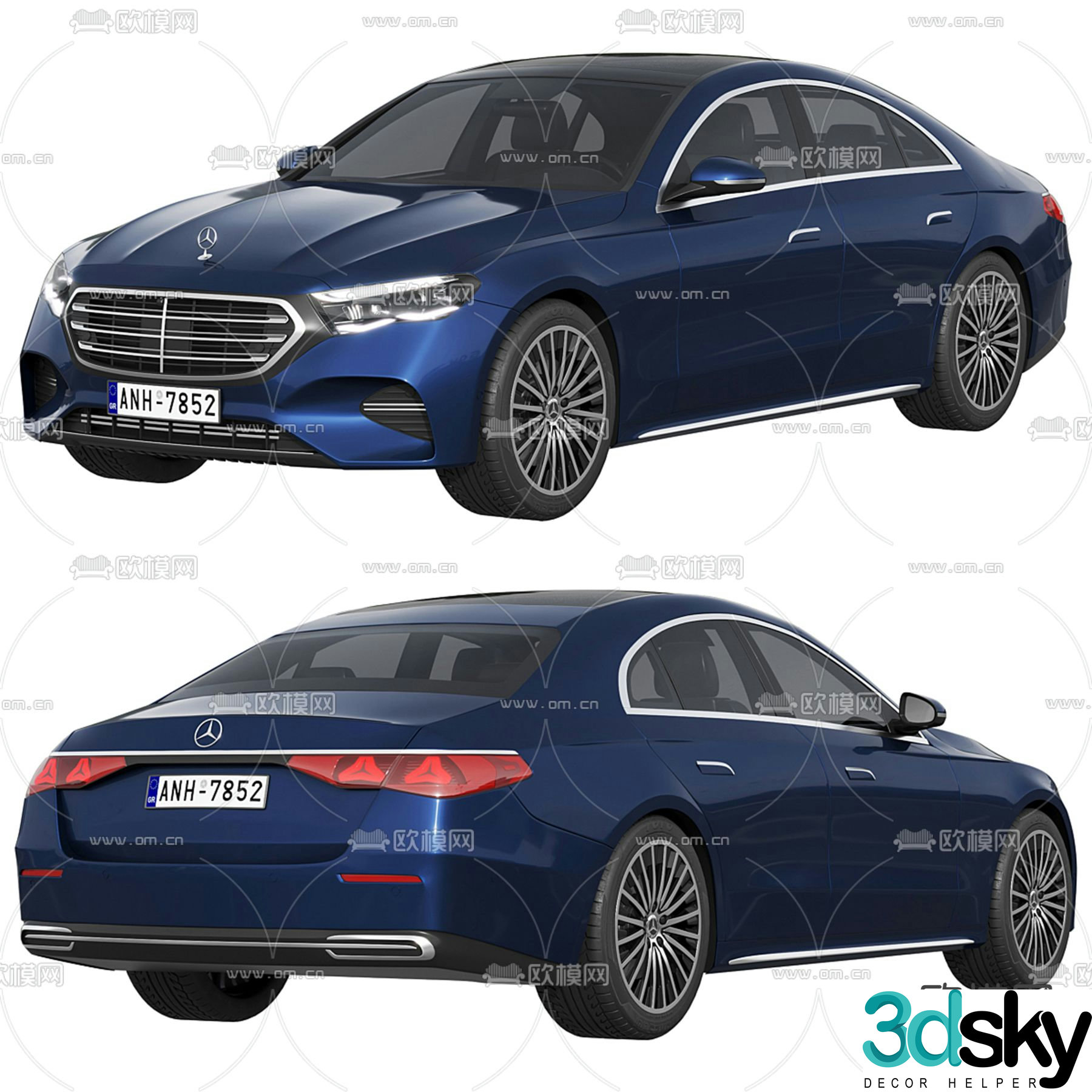 Mercedes-Benz E-Class 2023 car 3d model