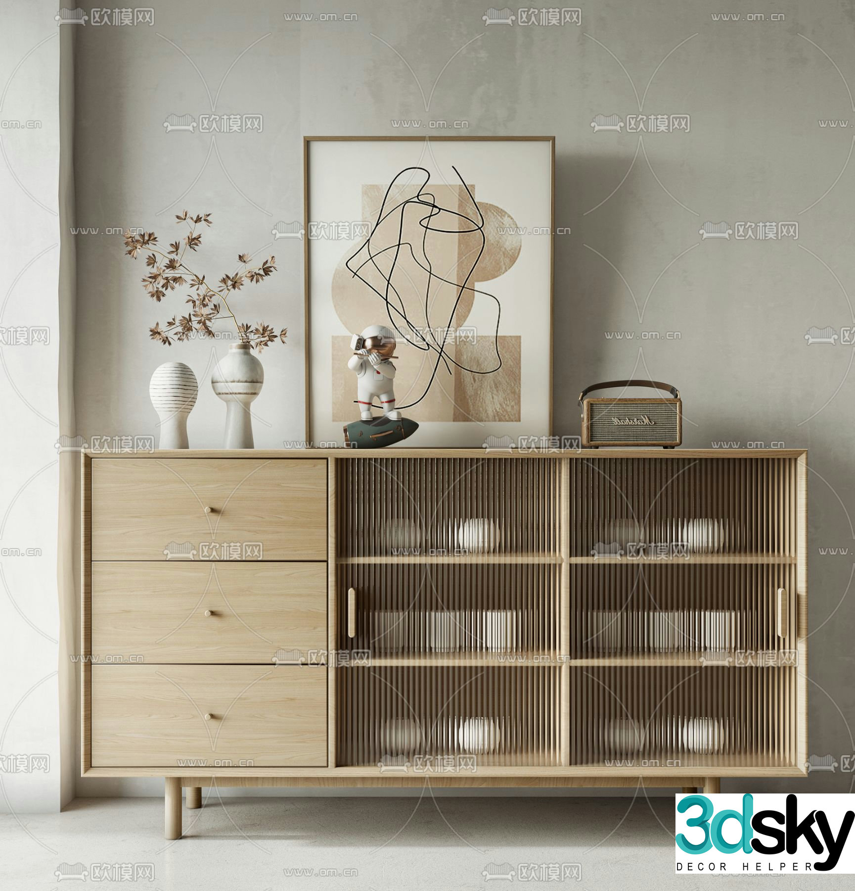 Nordic sideboard 3D model