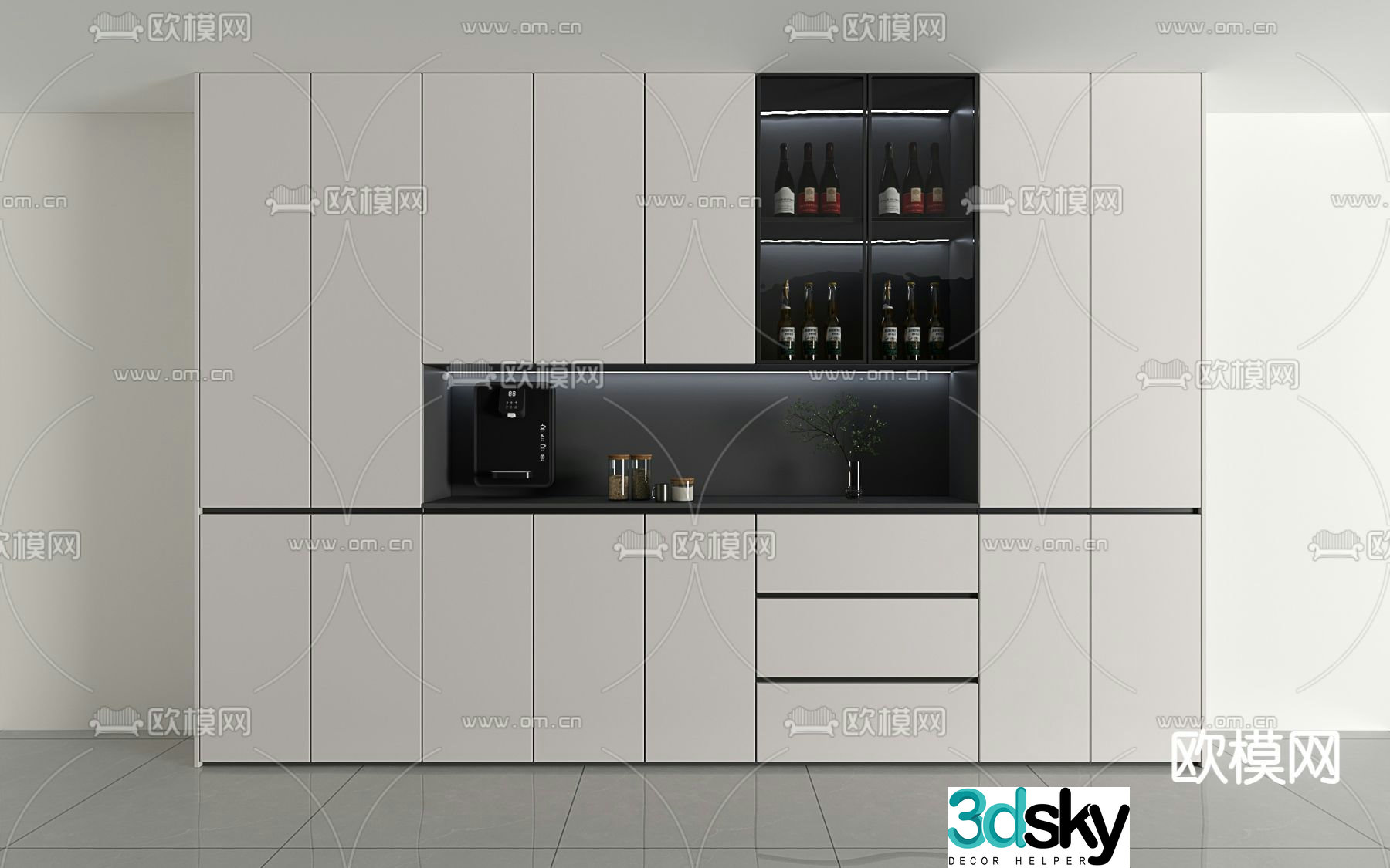 Modern sideboard 3D model