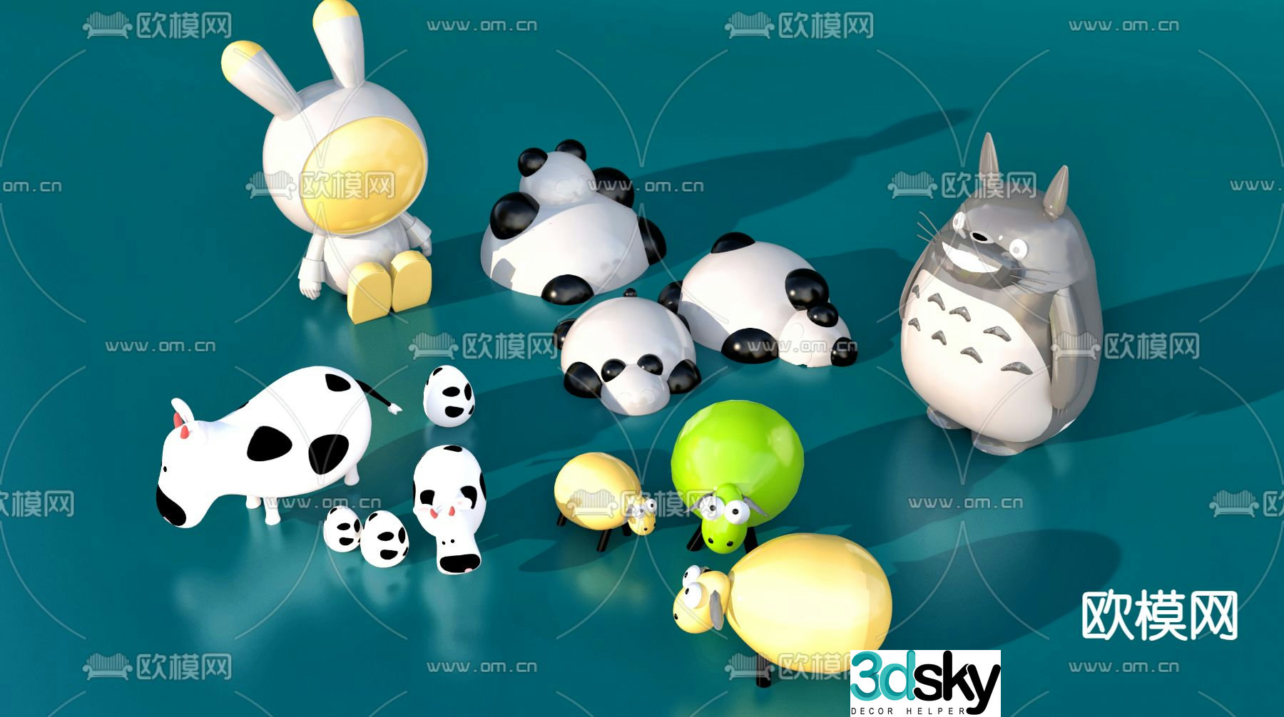 Modern cartoon toys comic toys 3d model