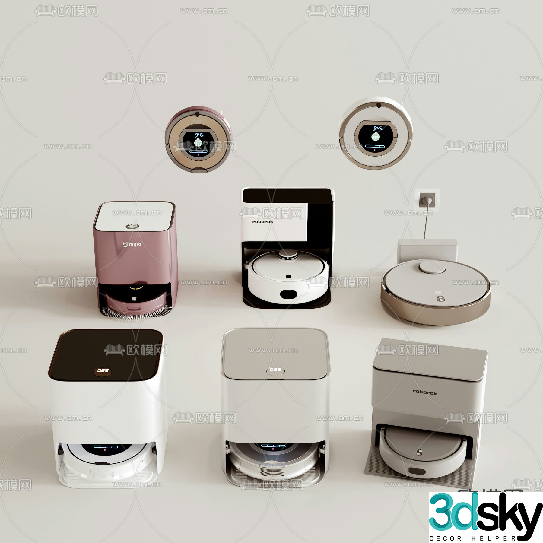 Modern sweeping robot intelligent sweeping robot automatic sweeping machine 3d model