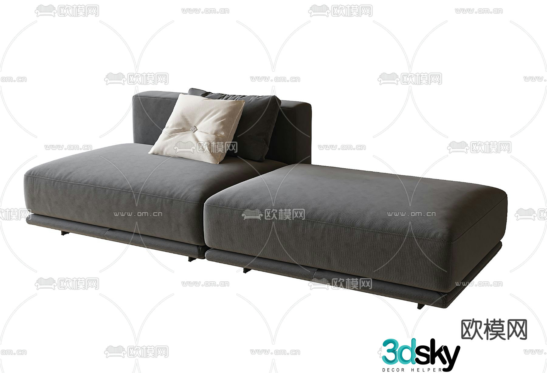 Modern beauty couch chaise longue 3d model