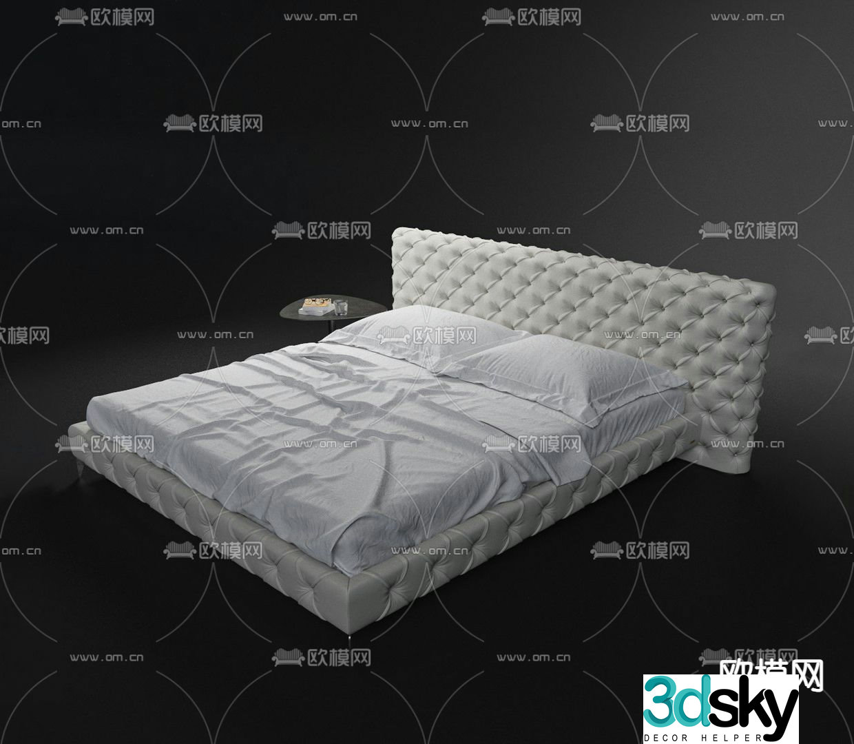 GAMMA double bed 3d model