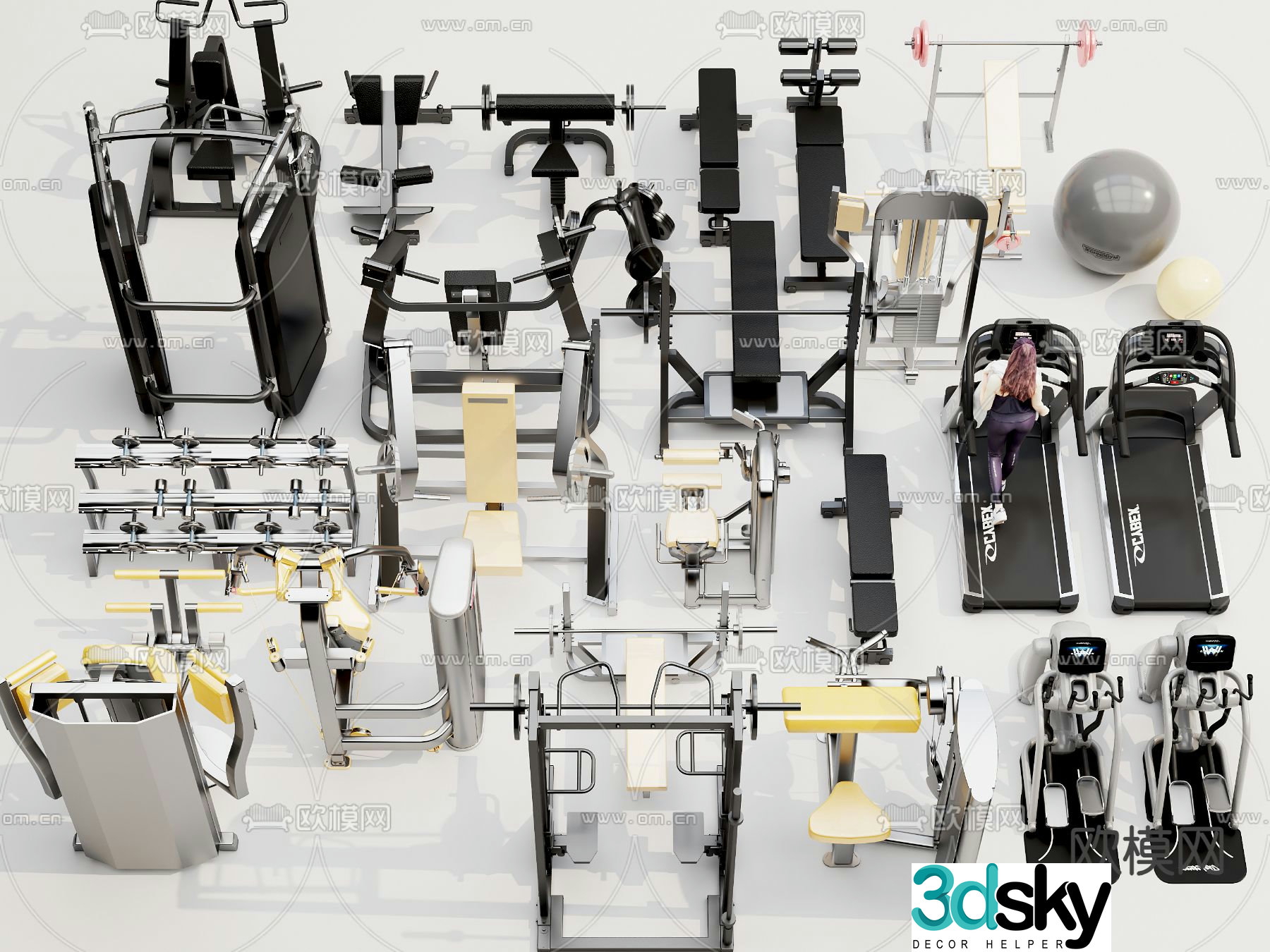 Fitness equipment 3d model