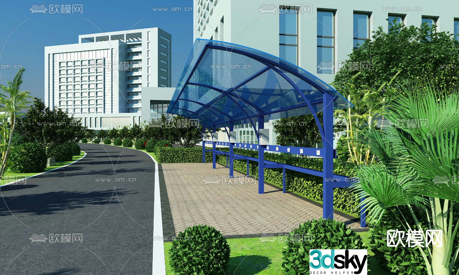 Outdoor electric carport rechargeable canopy 3d model