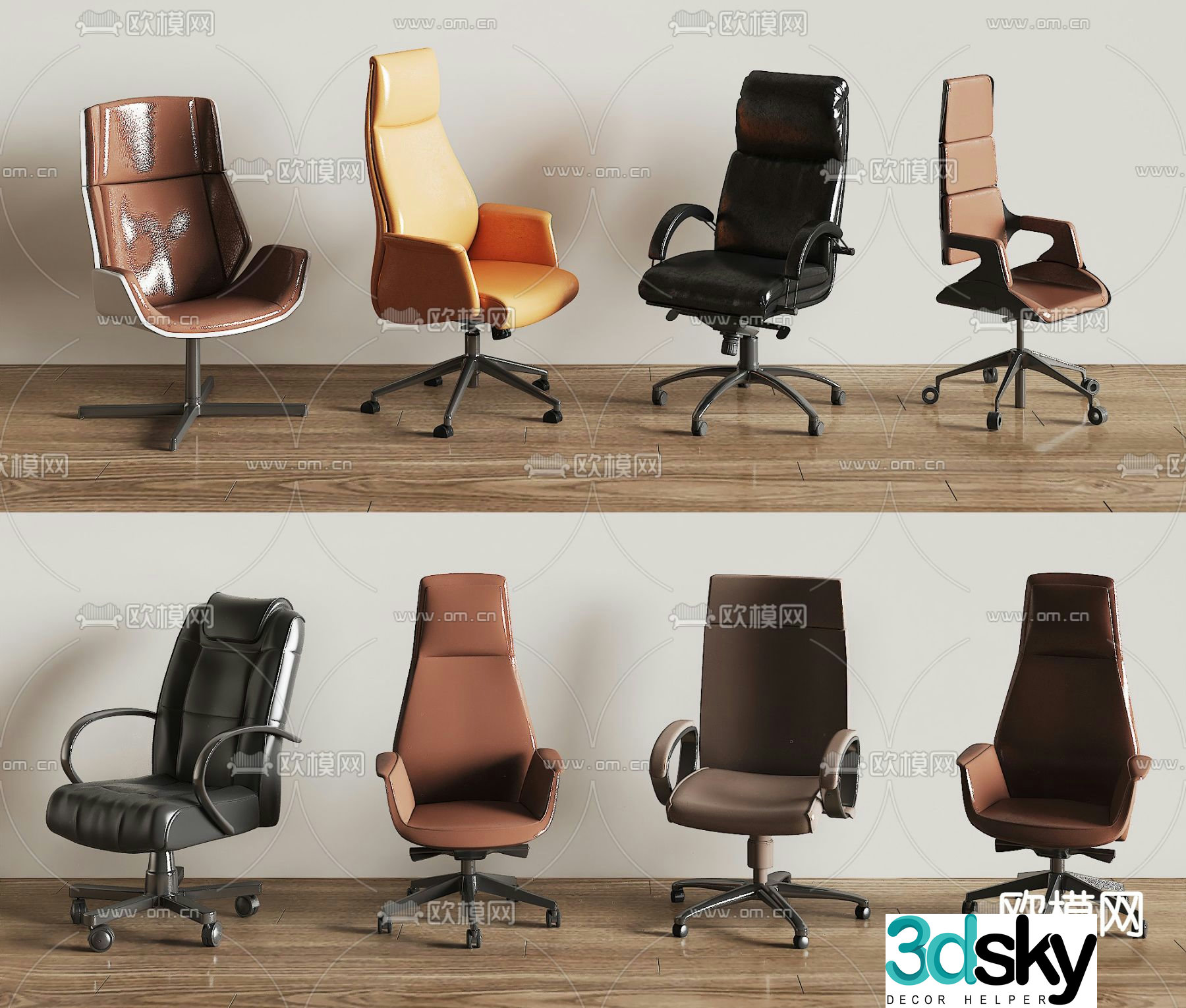 Modern office chair executive chair 3d model