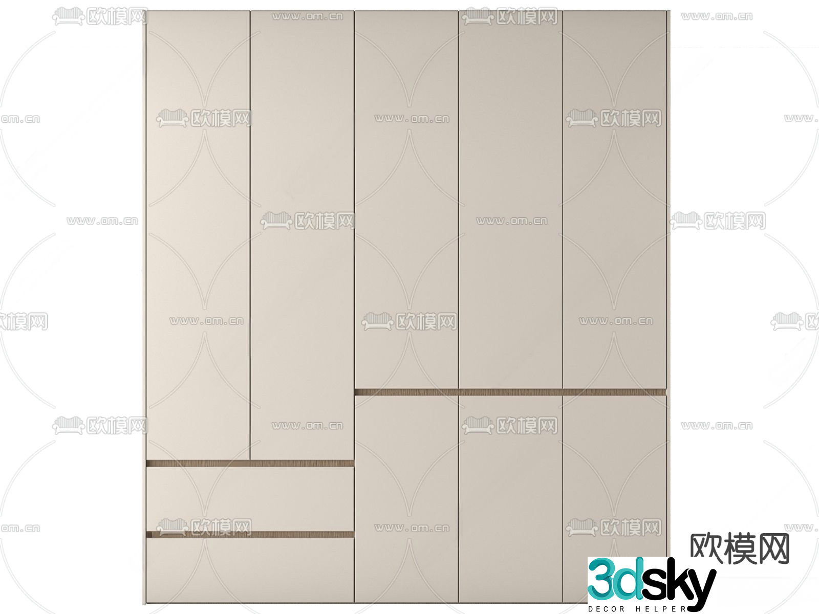 modern wardrobe wardrobe 3d model