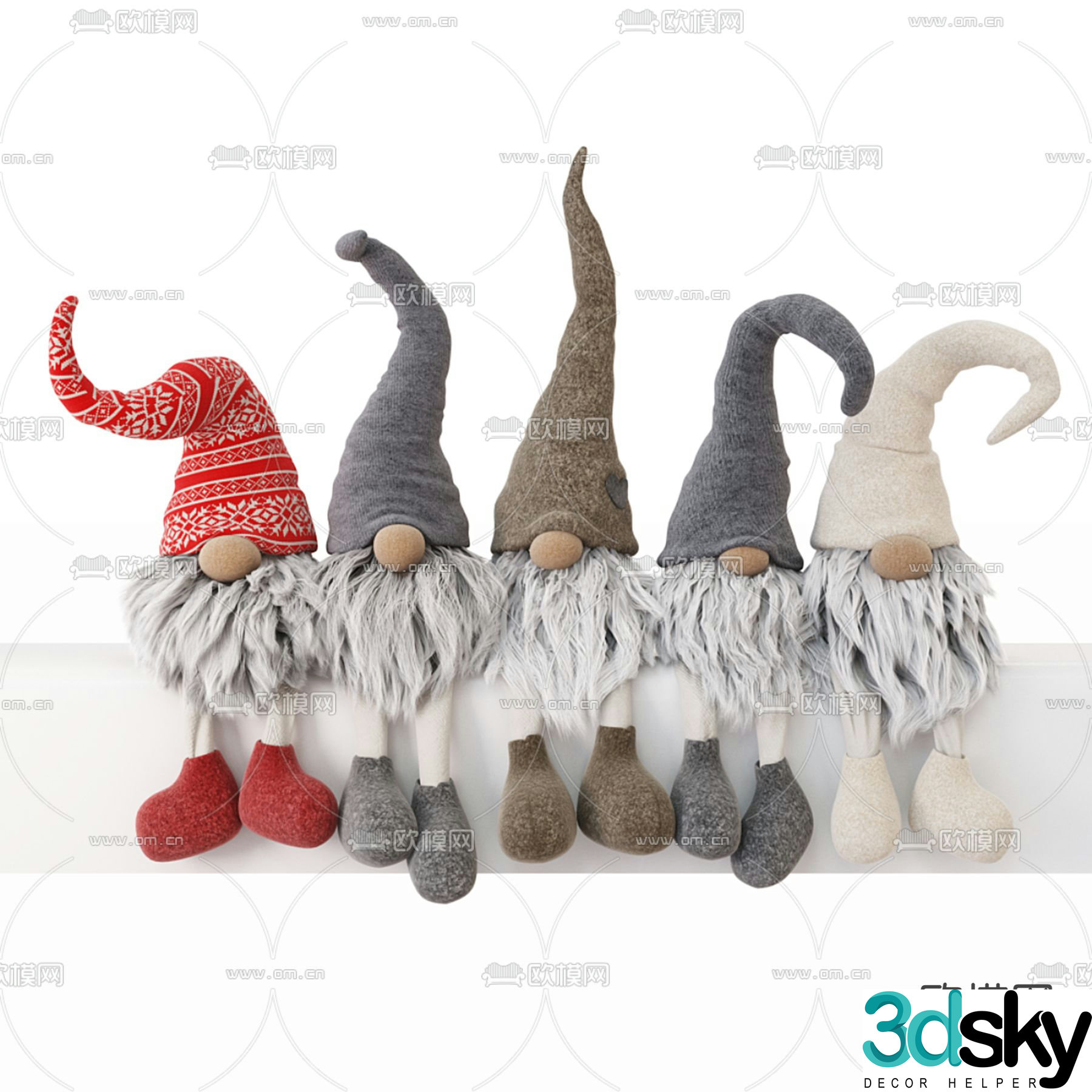 gnome handmade doll toy ragdoll 3d model