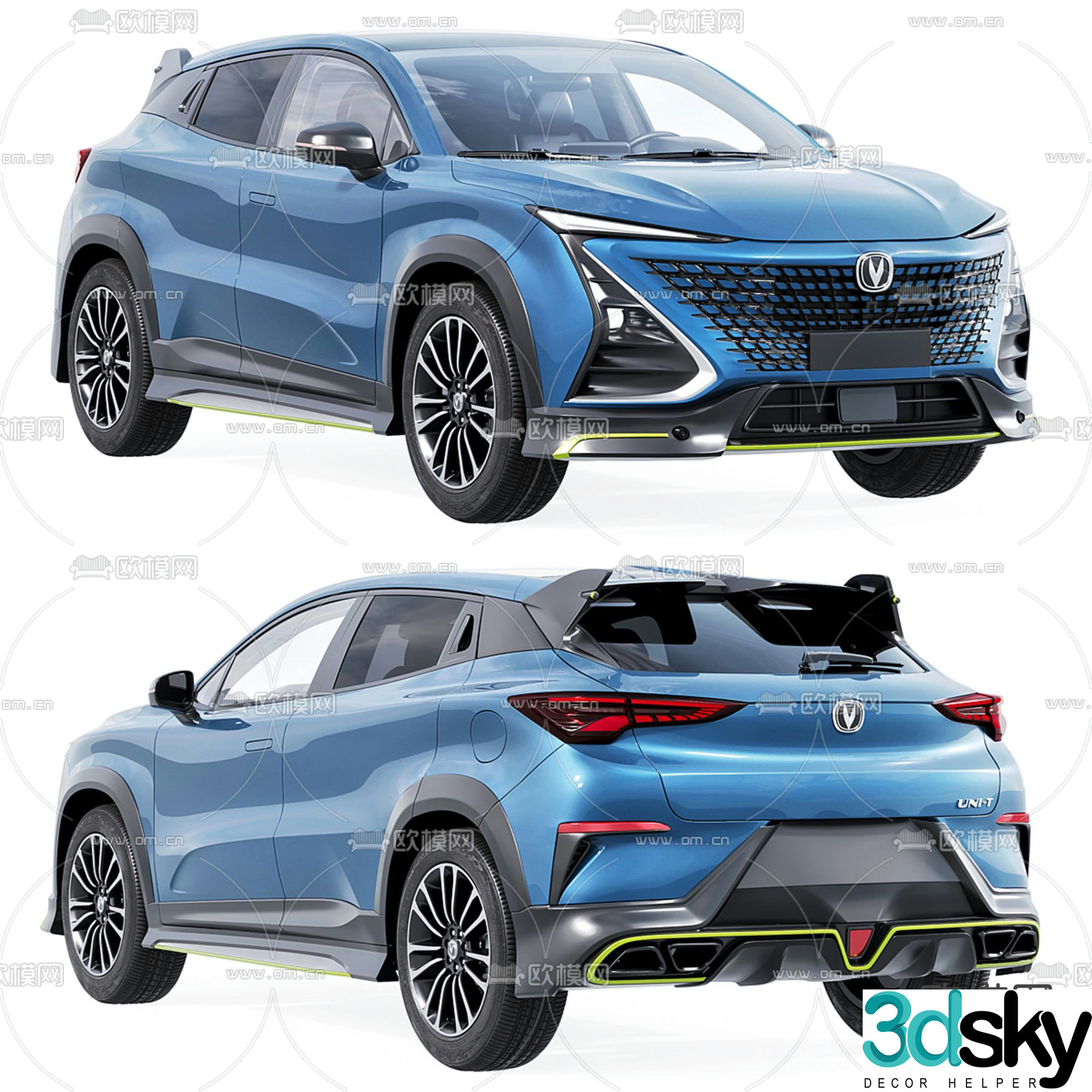 Changan UNI car sedan 3d model