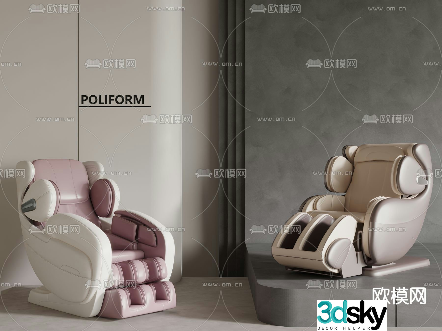 Massage chair leisure chair 3d model