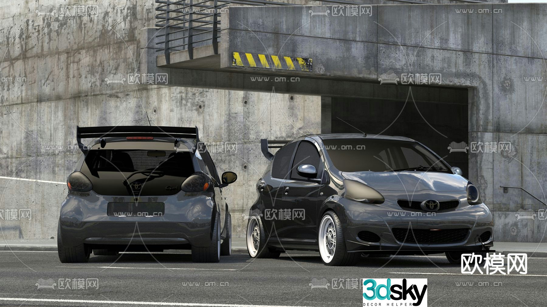 Toyota car sedan 3d model