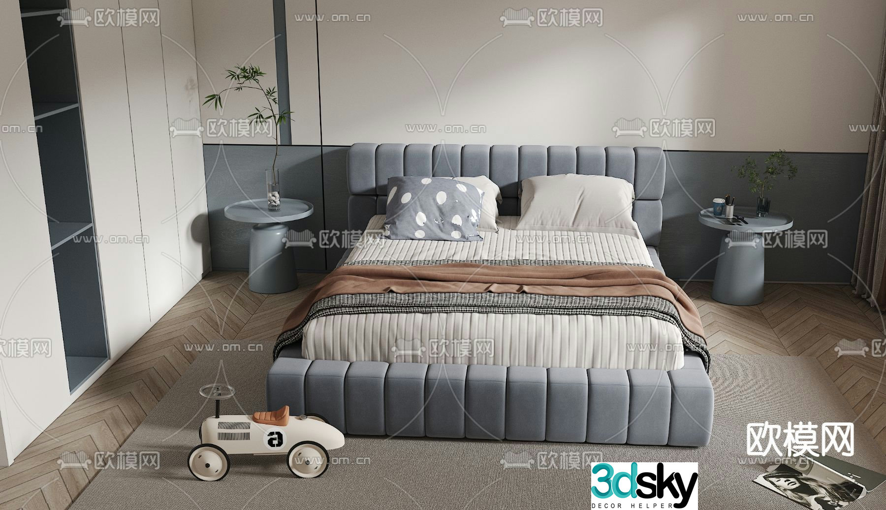 Modern children’s bed 3d model