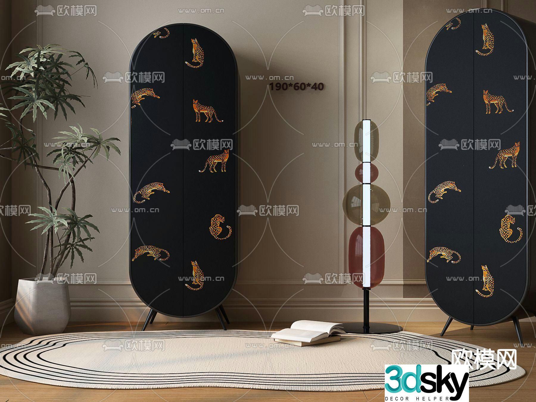 French side cabinet 3D model