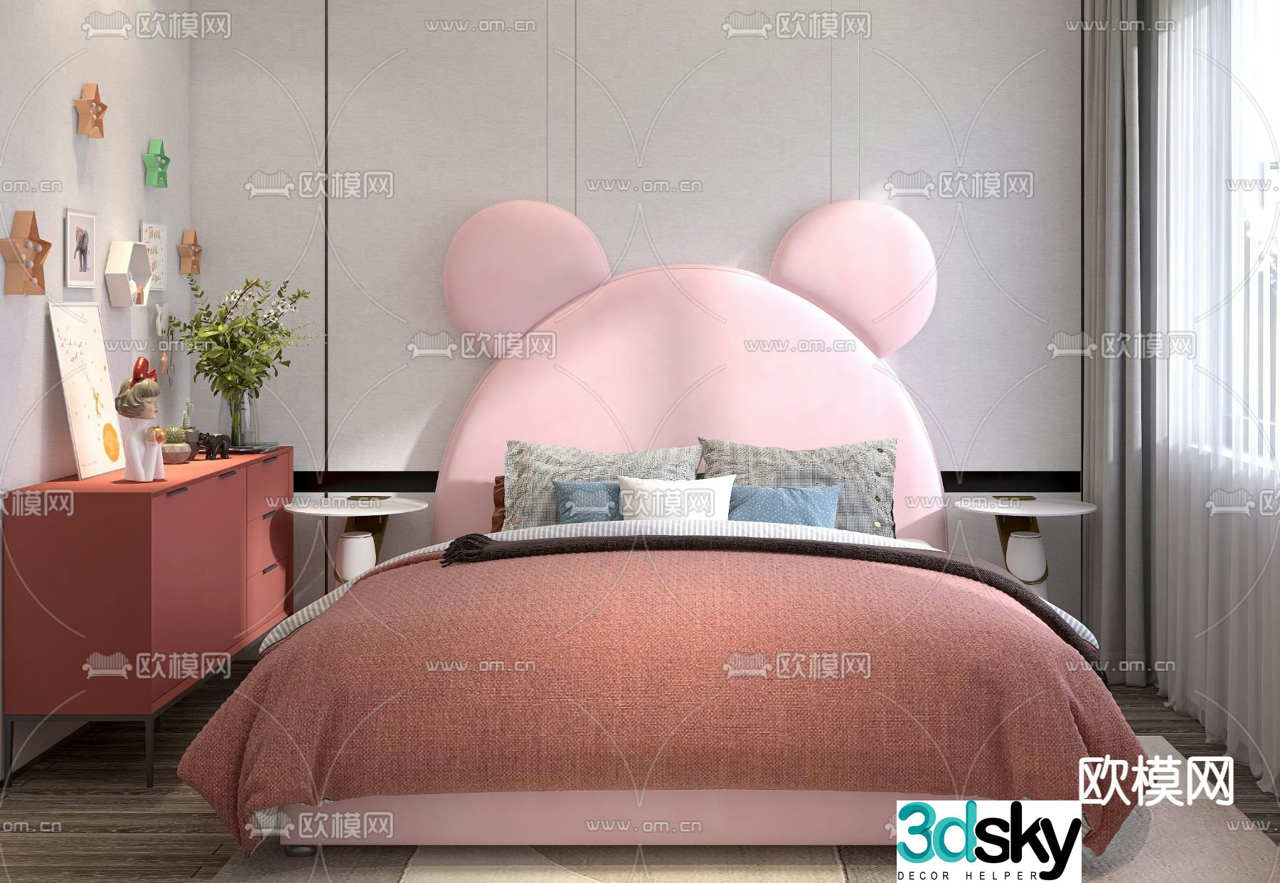 Mickey children’s bed 3d model