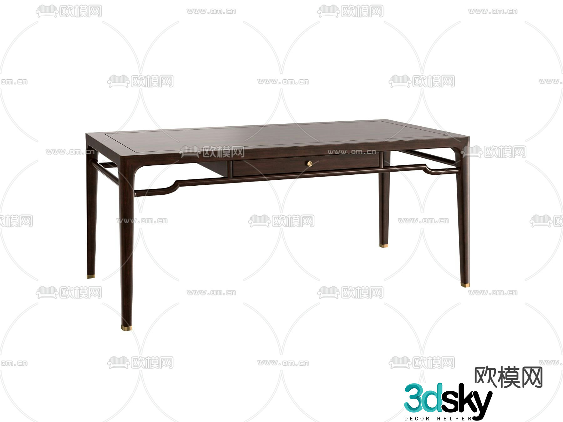 New Chinese desk desk 3D model
