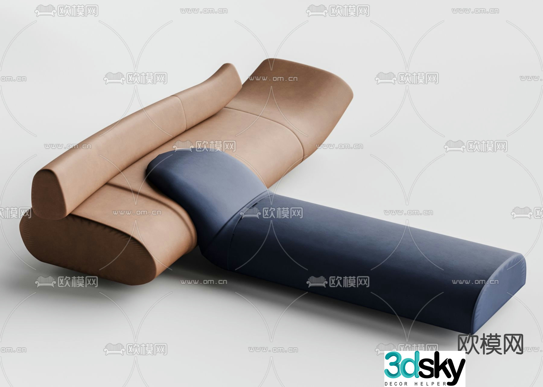 Special-shaped sofa spliced â€‹â€‹sofa 3d model