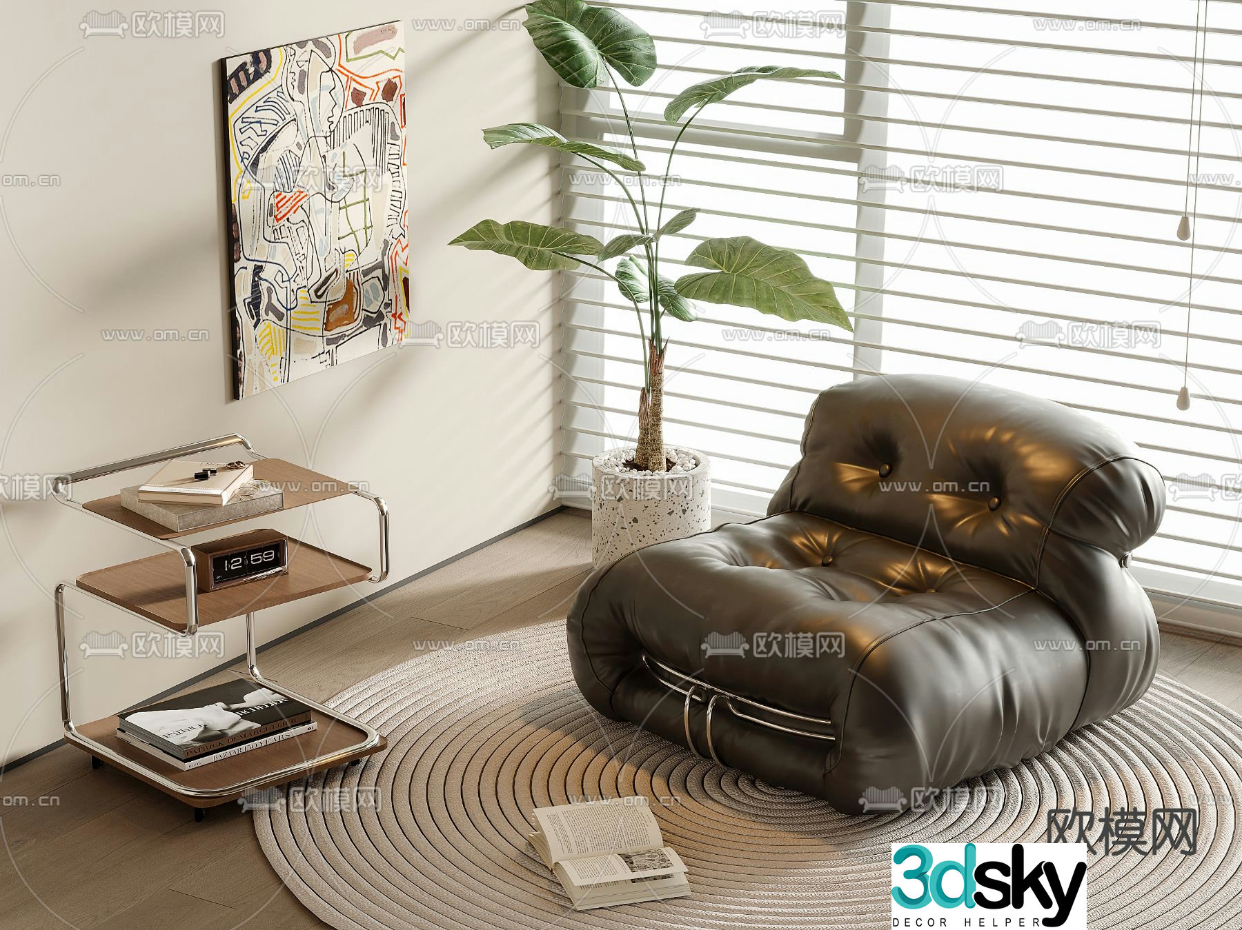 Single sofa 3d model