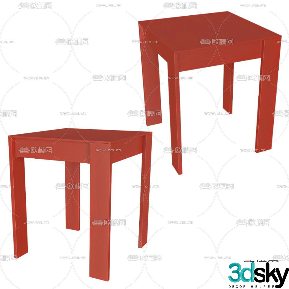 Serax kids table 3d model
