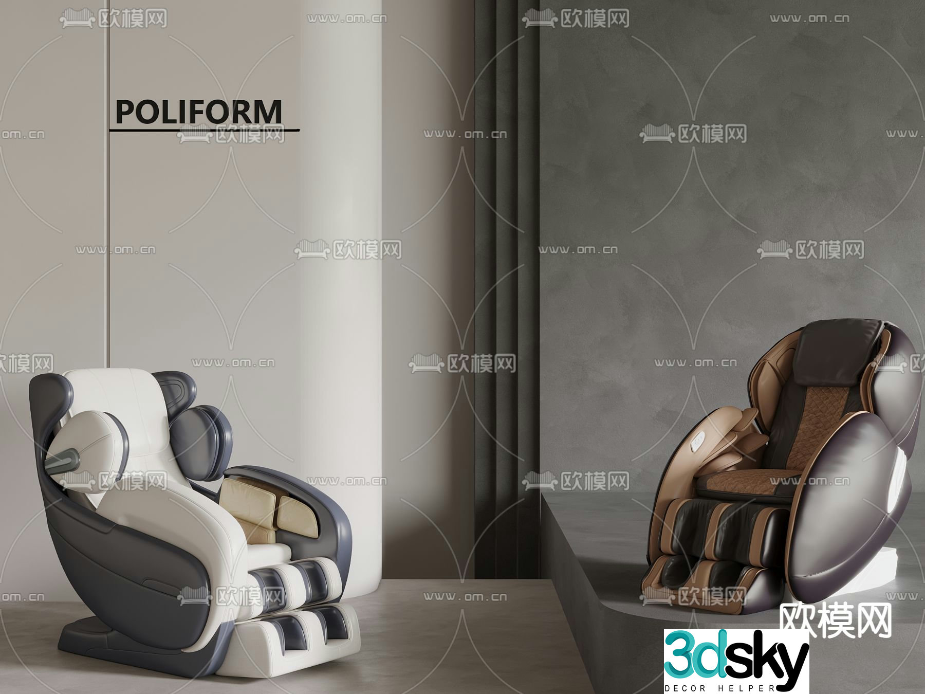 Massage chair leisure chair 3d model