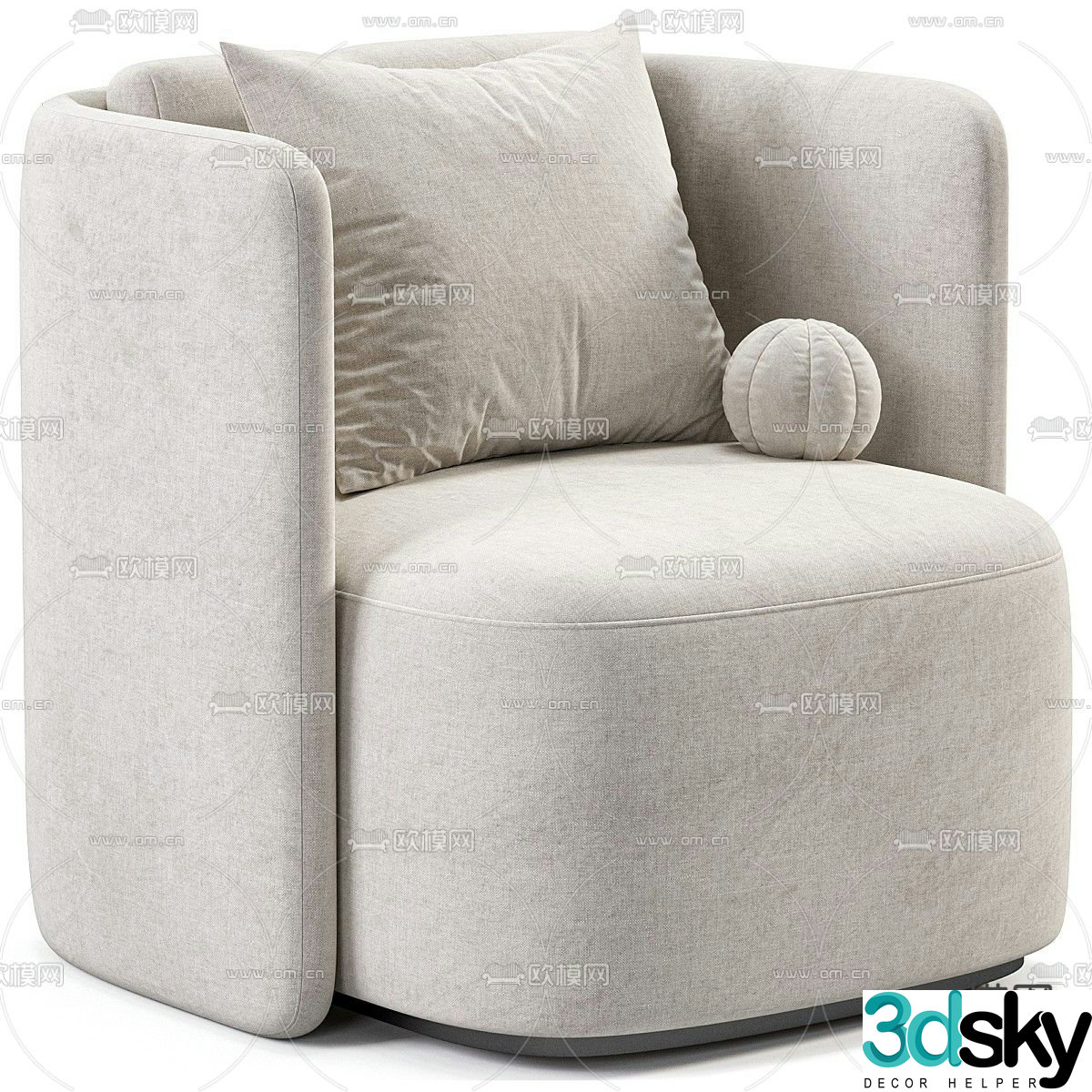 Verellen Hudson lounge chair 3d model