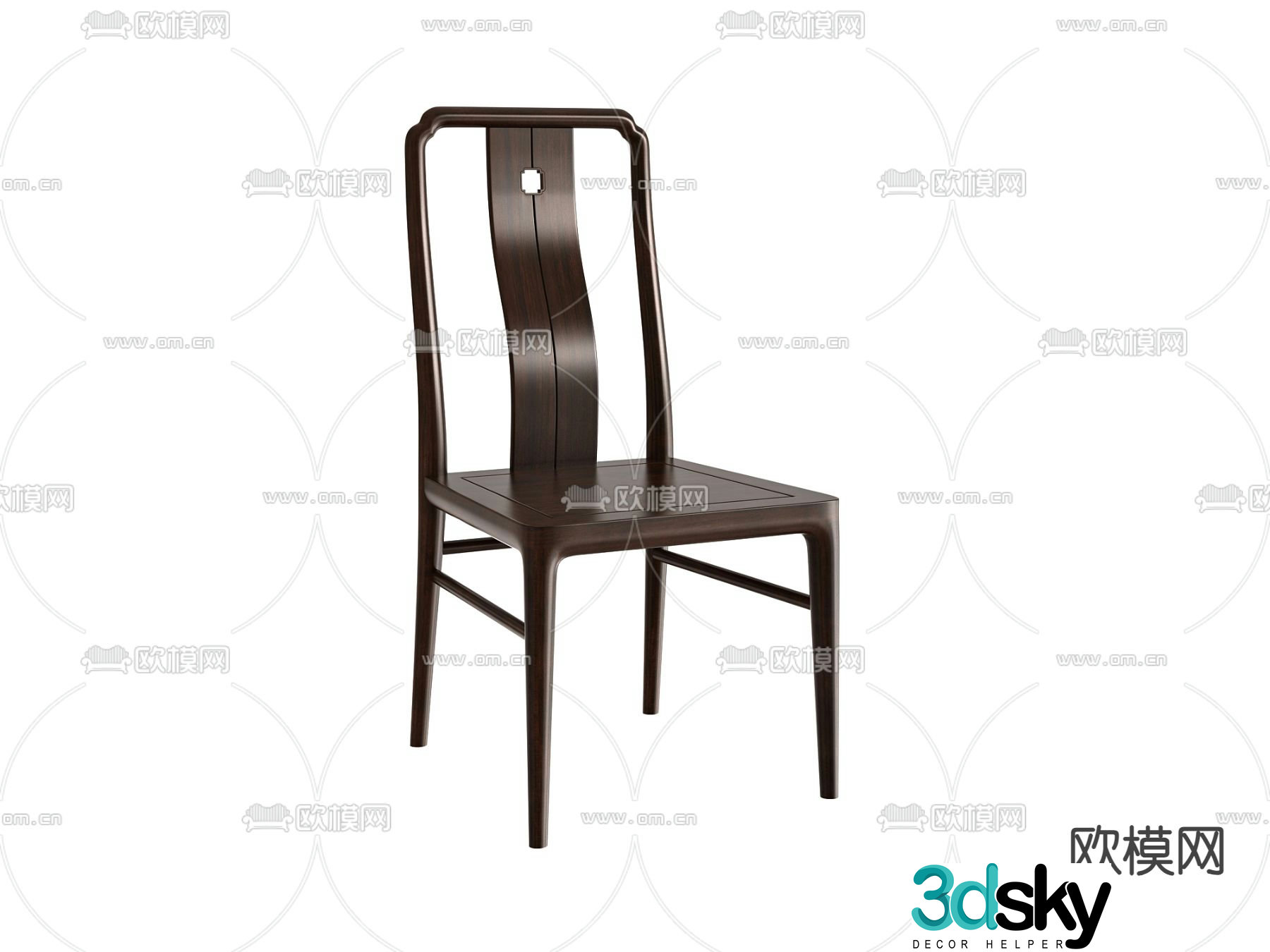 New Chinese style chair dining chair 3d model