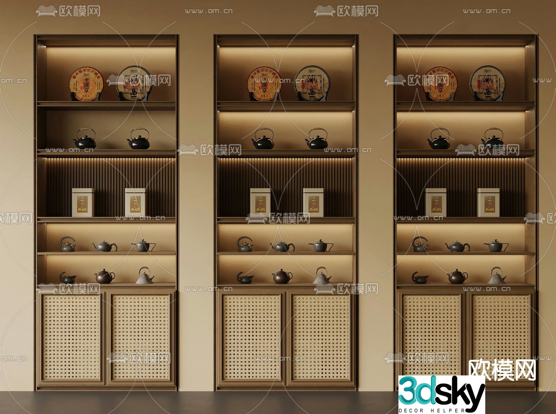 Medieval style tea cabinet 3D model