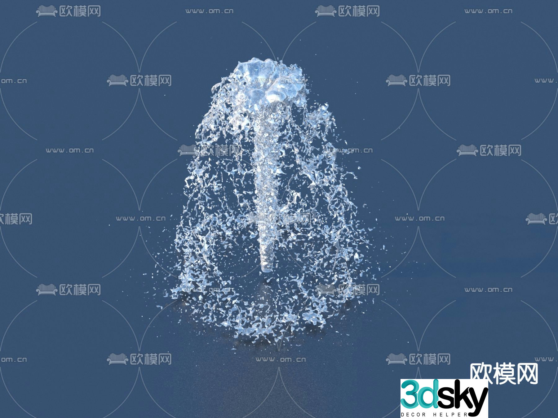 fountain fountain waterscape 3d model