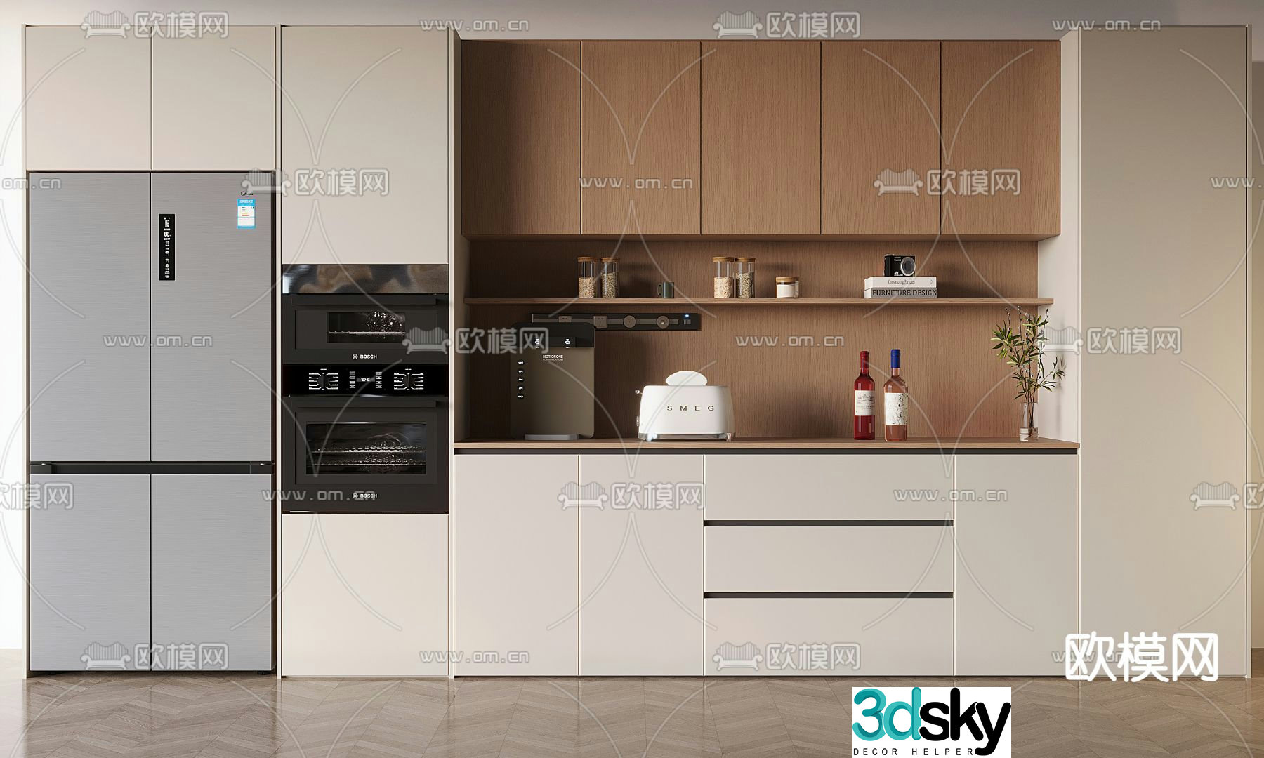 Modern cabinet sideboard 3d model