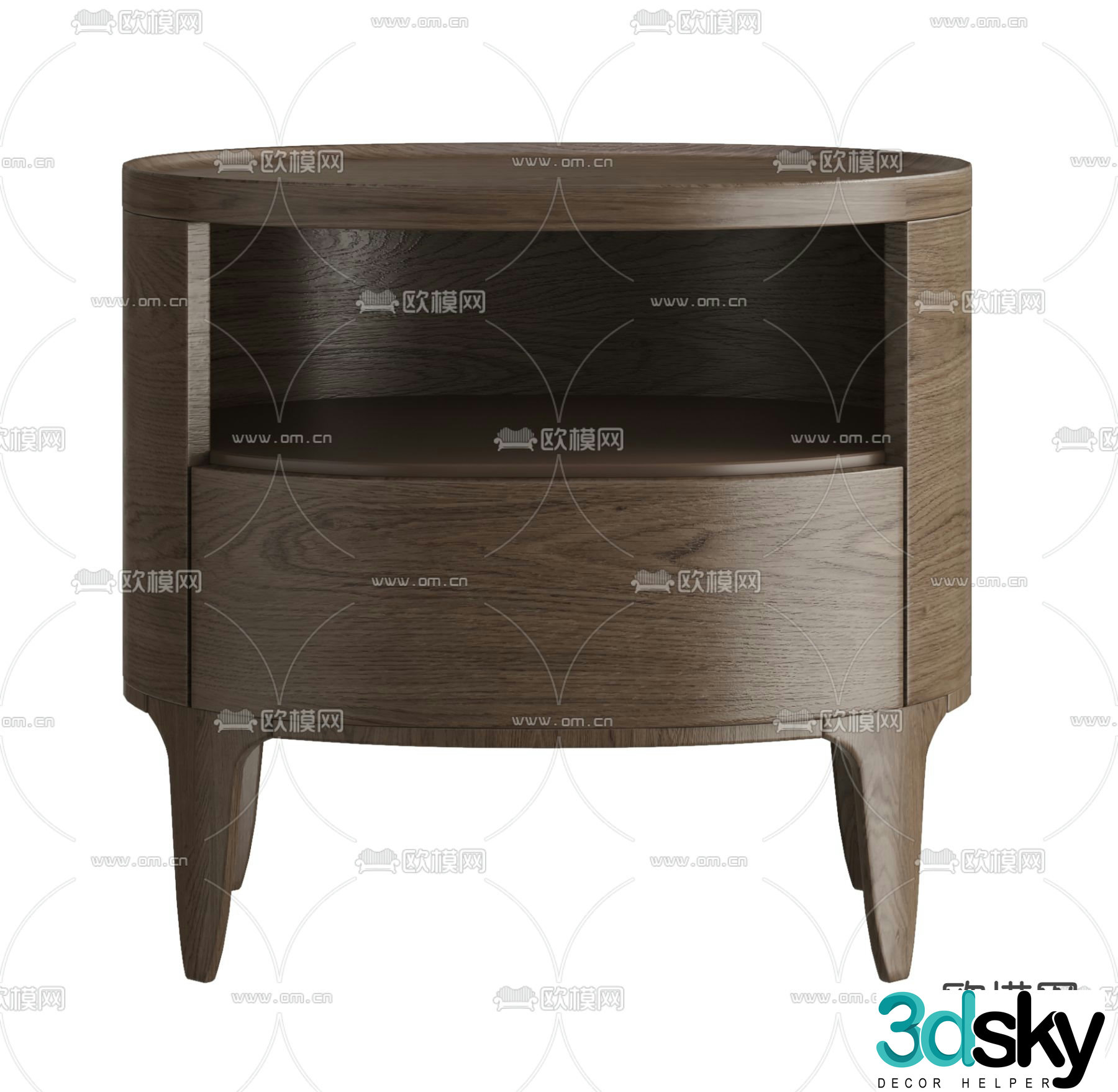 Porada wabi-sabi bedside table 3d model