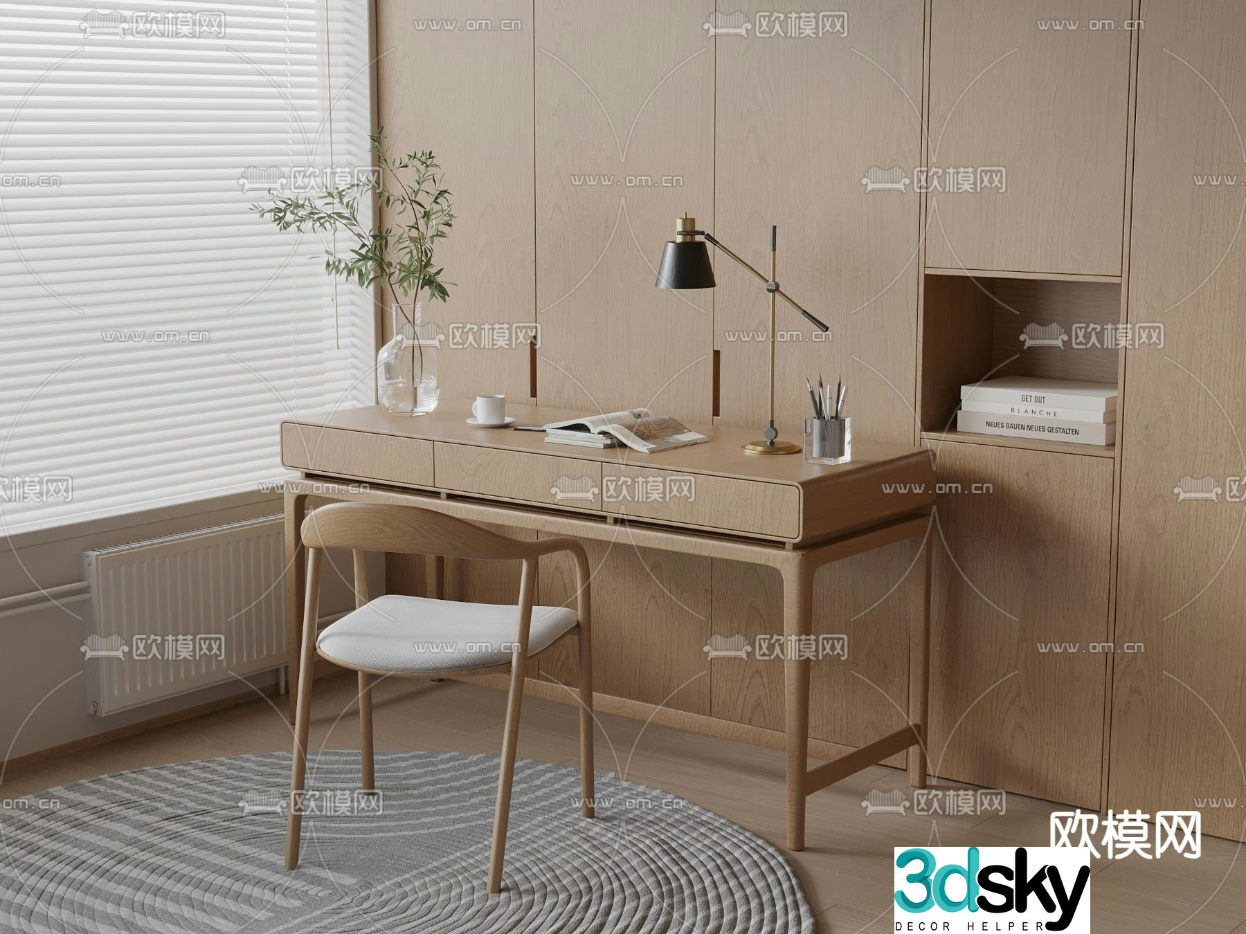Nordic desk 3d model