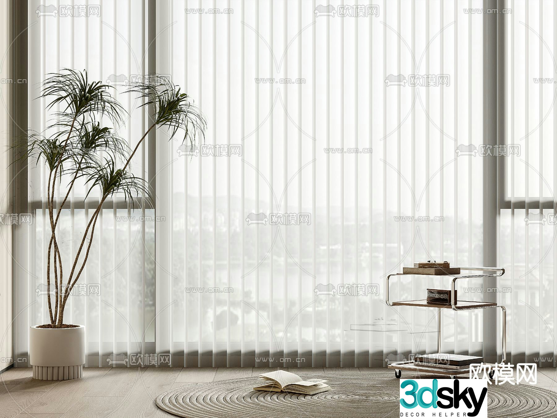 Curtain Venetian blinds Dream curtain 3d model