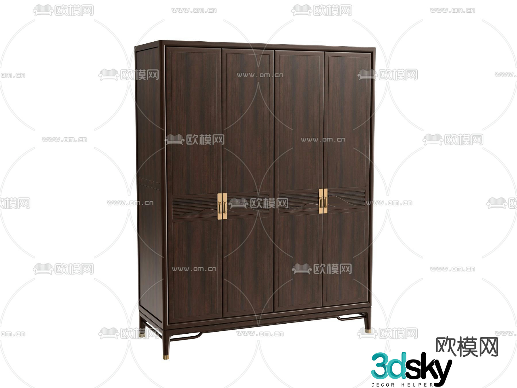 New Chinese style wardrobe 3d model
