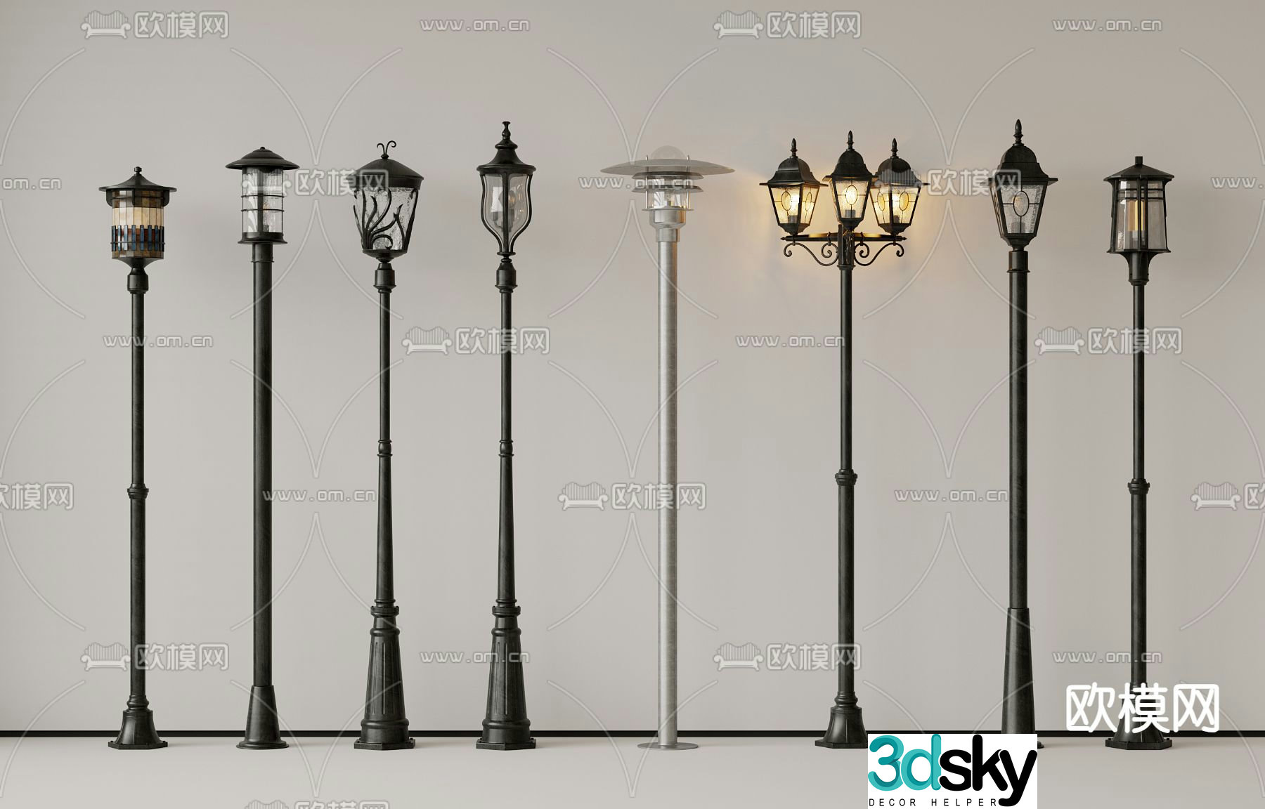 street lamp garden street lamp landscape street lamp 3d model