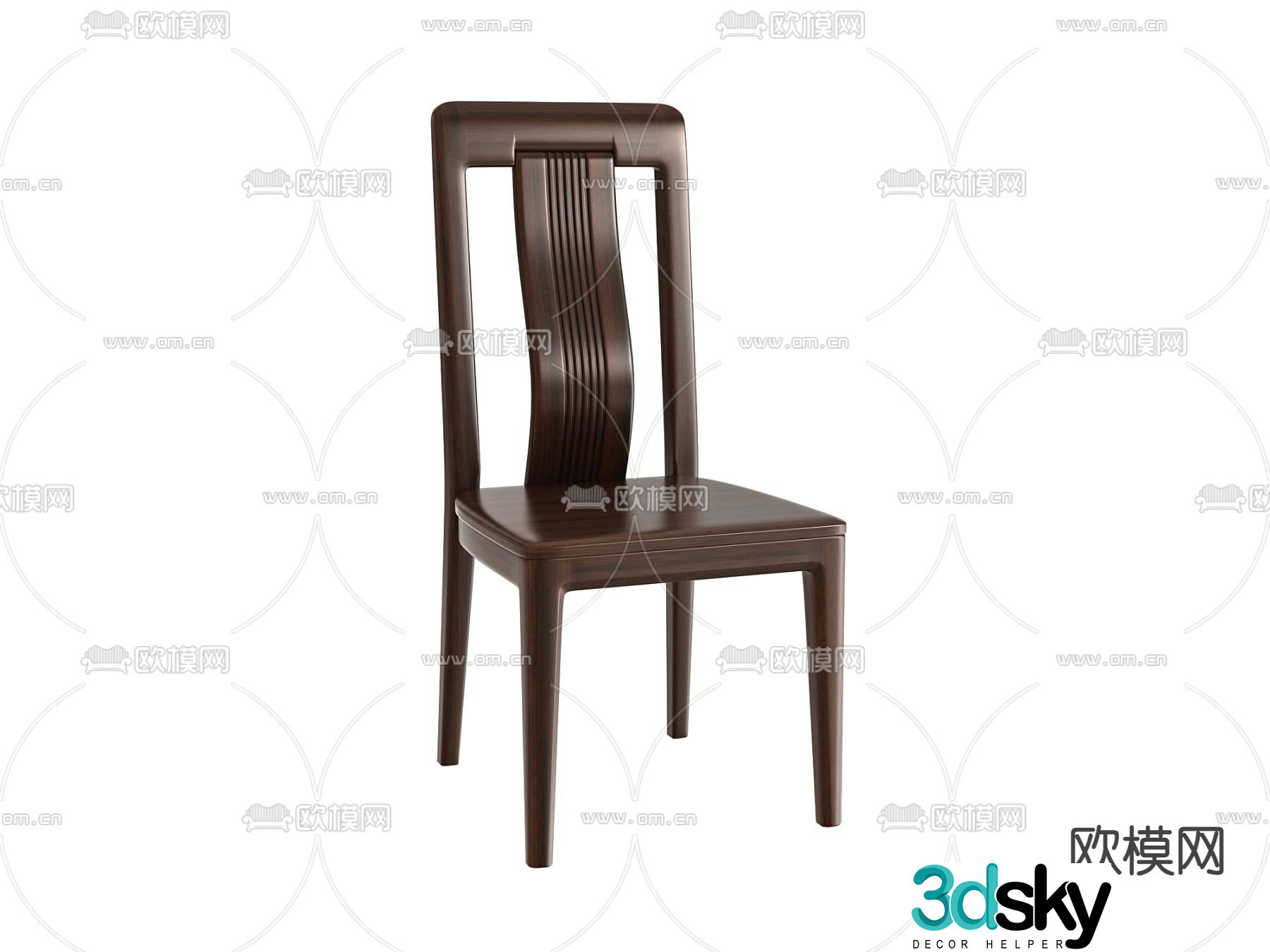 New Chinese style chair dining chair 3d model