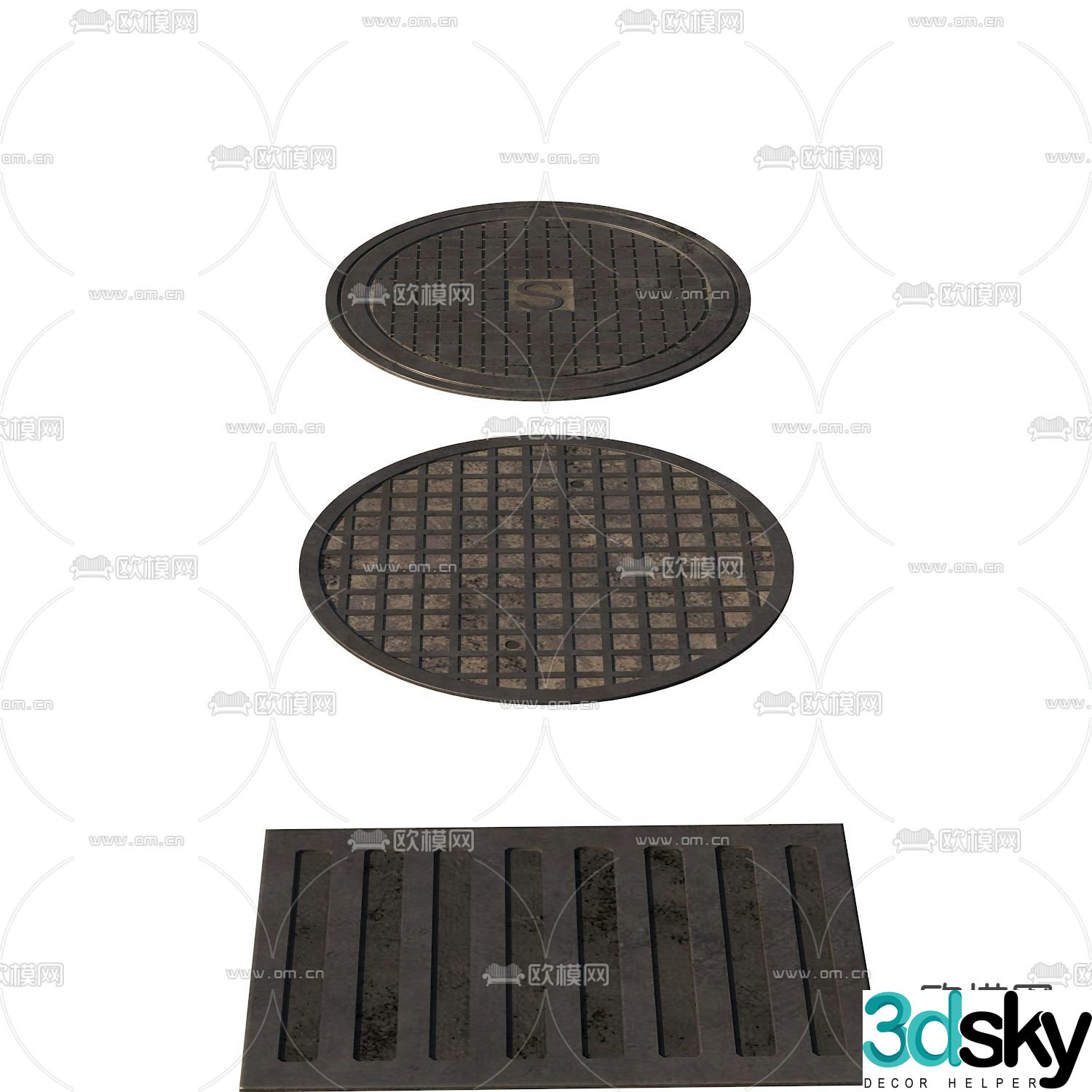 Manhole cover sewer manhole cover 3d model