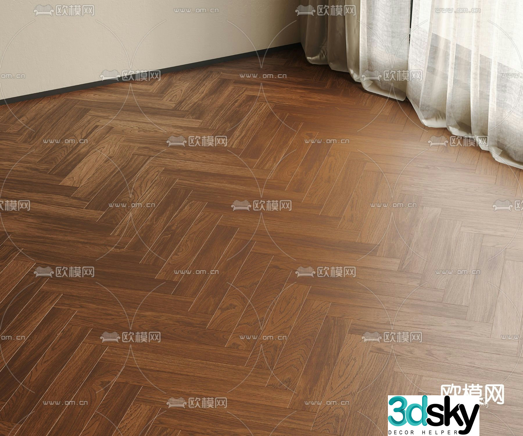 Wooden floor 3d model